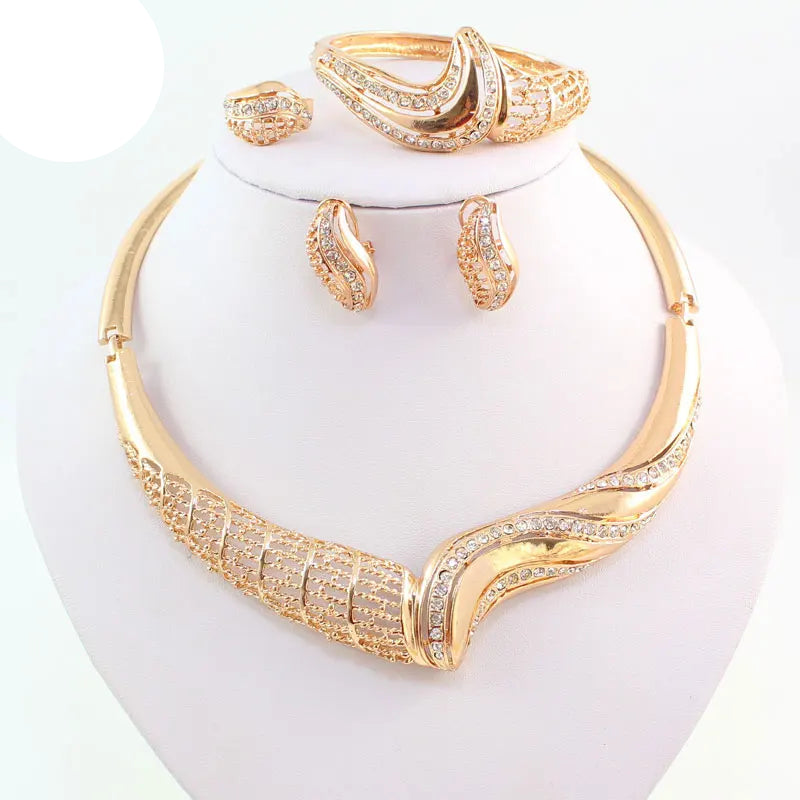 African Beads Crystal Pendant set