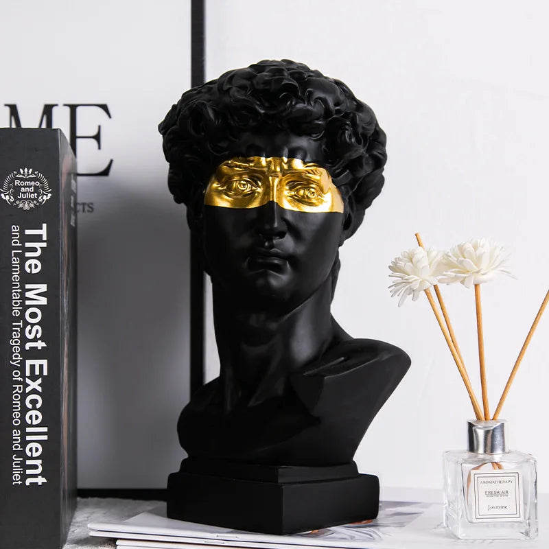 European Home Decoration David Head Resin Statue