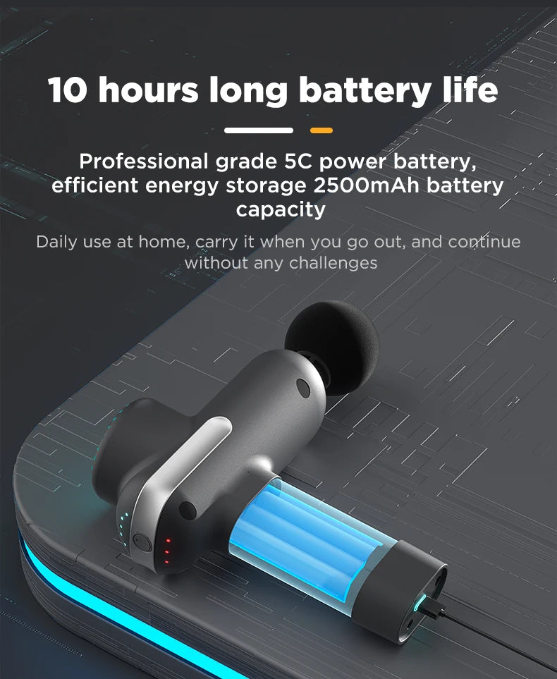 Booster - Mini Electric Neck Massager Gun, Smart Hit Fascia for Body Relaxation, Fitness, Muscle Pain Relief