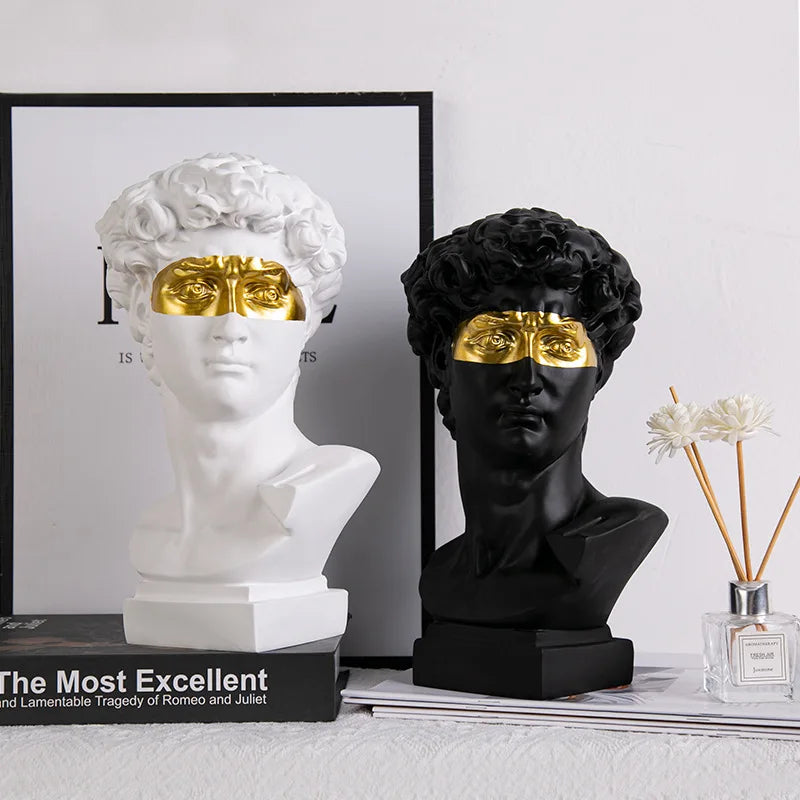 European Home Decoration David Head Resin Statue