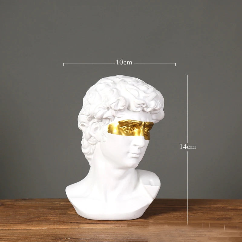 European Home Decoration David Head Resin Statue