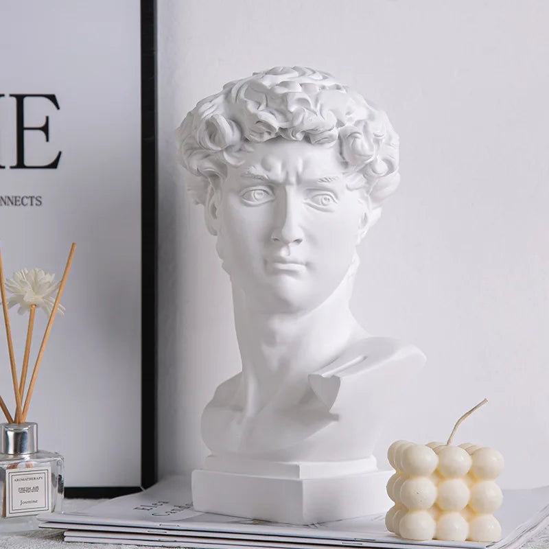 European Home Decoration David Head Resin Statue