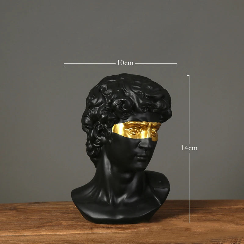 European Home Decoration David Head Resin Statue