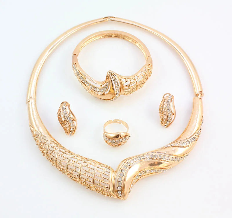 African Beads Crystal Pendant set