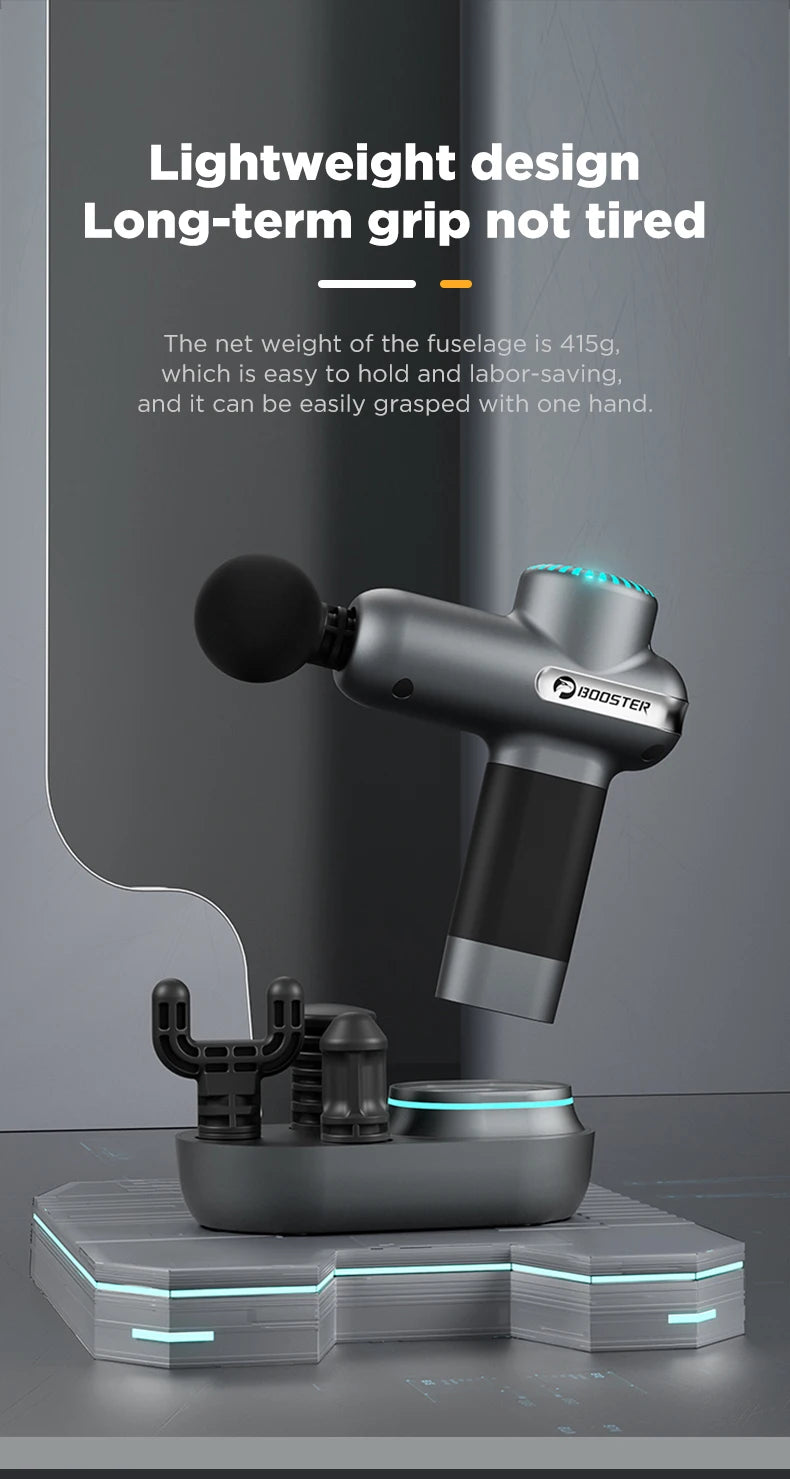 Booster - Mini Electric Neck Massager Gun, Smart Hit Fascia for Body Relaxation, Fitness, Muscle Pain Relief