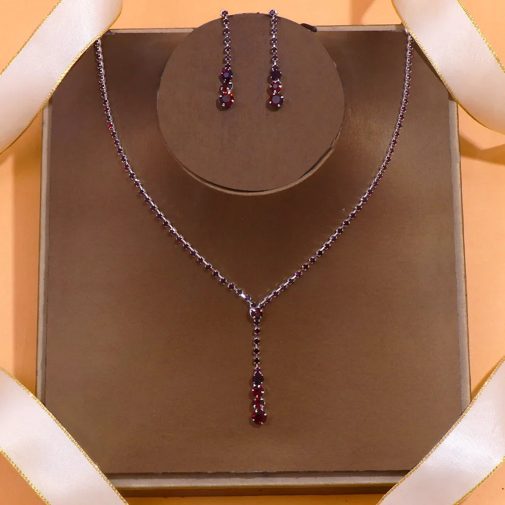BLIJERY NEW Elegant Tennis Style Jewelry Sets
