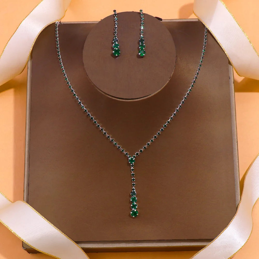 BLIJERY NEW Elegant Tennis Style Jewelry Sets