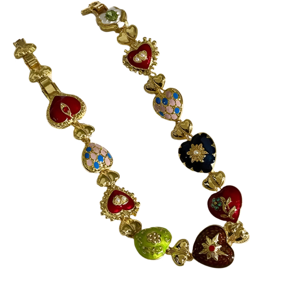 Retro Colorful Artistic Carved Jewelry