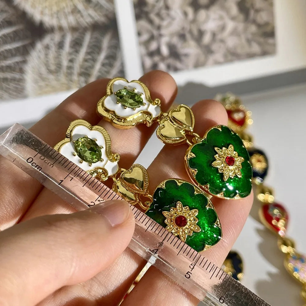 Retro Colorful Artistic Carved Jewelry