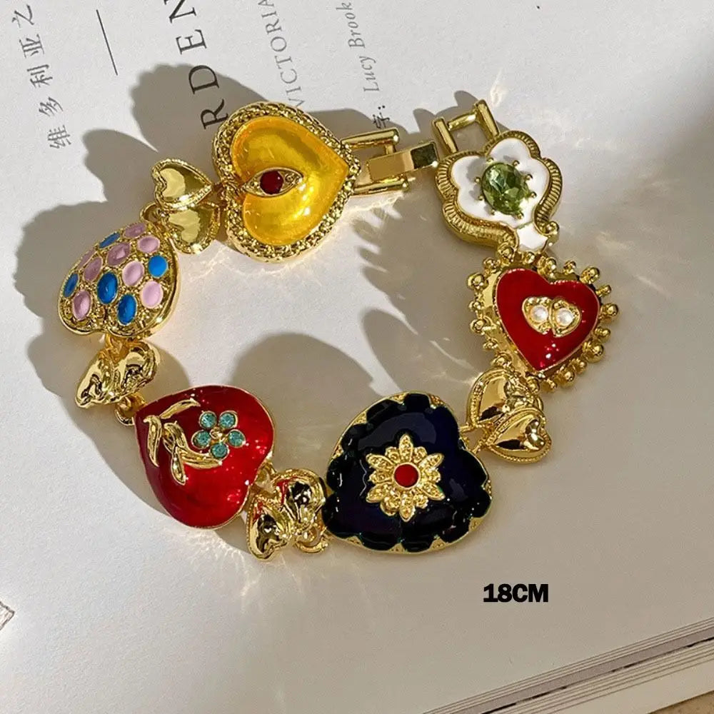 Retro Colorful Artistic Carved Jewelry