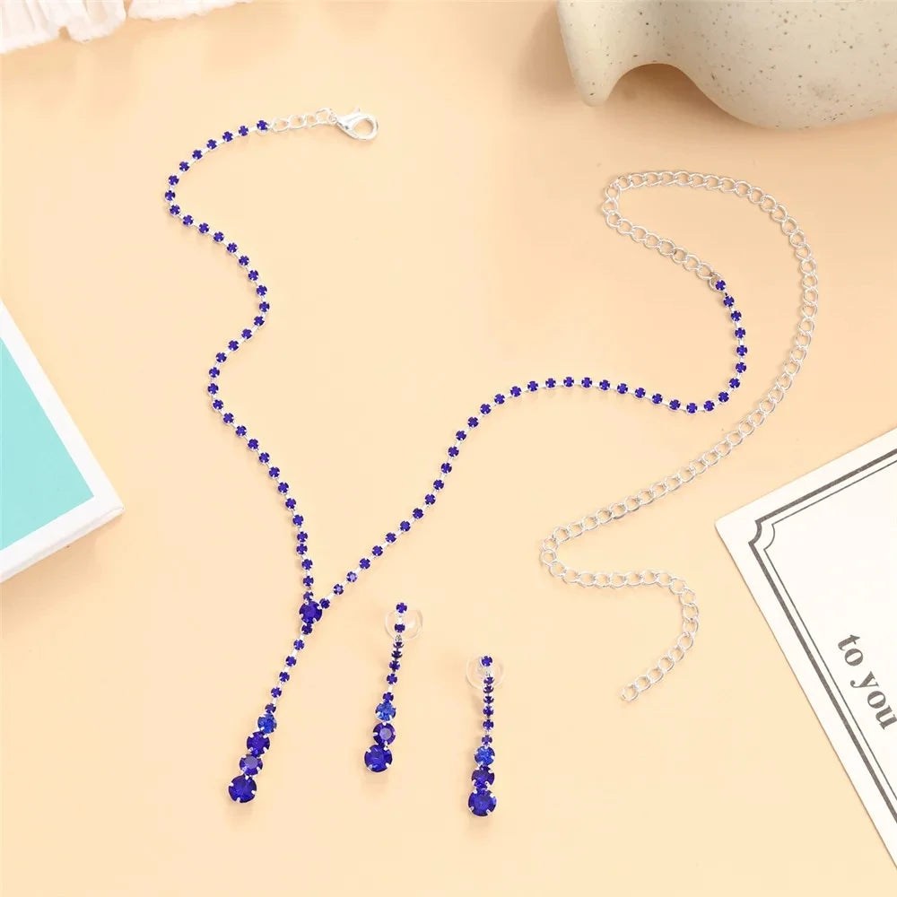 BLIJERY NEW Elegant Tennis Style Jewelry Sets